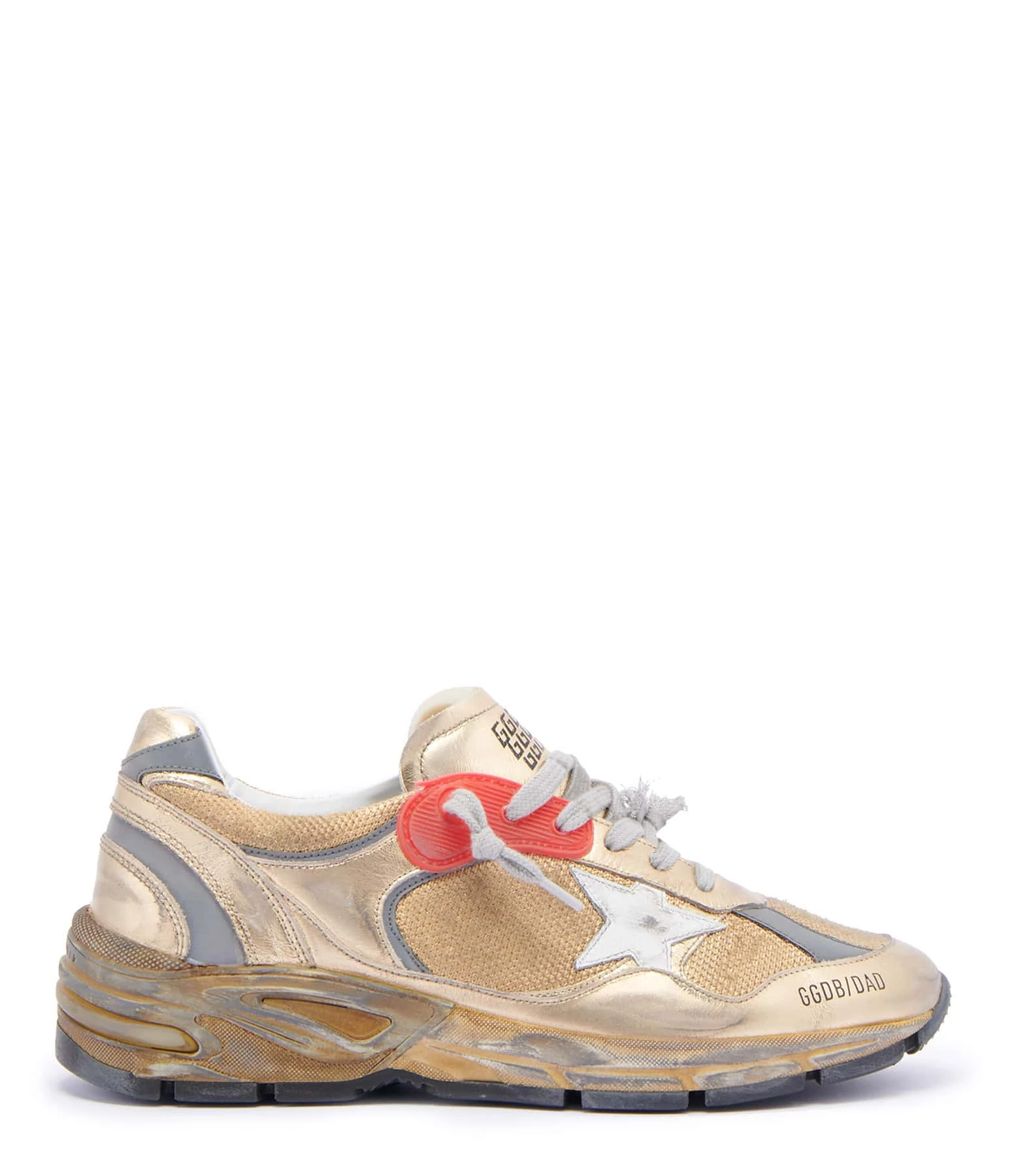Golden Goose Baskets Homme Running Dad Cuir Rouge Doré 3 Golden Goose Baskets Homme Running Dad Cuir Rouge Doré