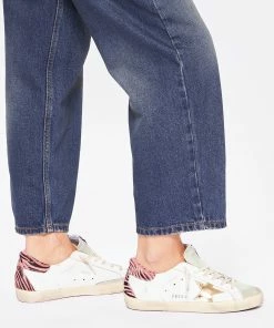 Golden Goose Baskets Superstar Cuir Blanc Taupe Zèbre Rose -Golden Goose-boutique 076 113