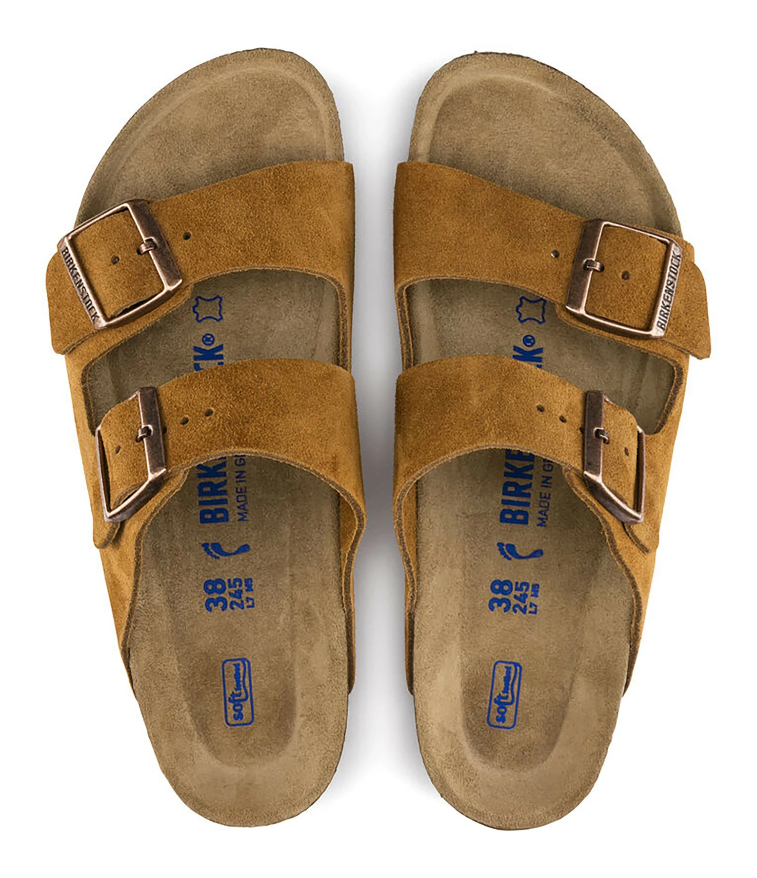 Birkenstock Mules Arizona Cuir Suédé Mink, Modèle Étroit 6 Birkenstock Mules Arizona Cuir Suédé Mink, Modèle Étroit – Image 4
