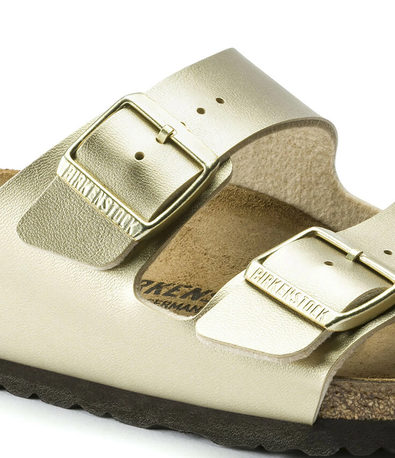 Birkenstock Mules Arizona Cuir Doré, Modèle Étroit 7 Birkenstock Mules Arizona Cuir Doré, Modèle Étroit – Image 5