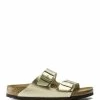 Birkenstock Mules Arizona Cuir Doré, Modèle Étroit -Golden Goose-boutique 1016111 side