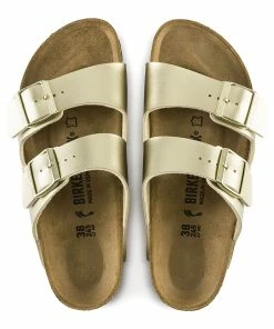 Birkenstock Mules Arizona Cuir Doré, Modèle Étroit 15 Birkenstock Mules Arizona Cuir Doré, Modèle Étroit -Golden Goose-boutique 1016111 top