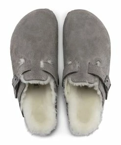 Birkenstock Sabots Boston Fourrure Cuir Stone Coin, Modèle Étroit 13 Birkenstock Sabots Boston Fourrure Cuir Stone Coin, Modèle Étroit -Golden Goose-boutique 1017651 top