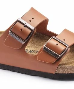 Birkenstock Mules Arizona Cuir Marron Ginger, Modèle Étroit 16 Birkenstock Mules Arizona Cuir Marron Ginger, Modèle Étroit -Golden Goose-boutique 1019019 detail 1 1