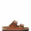 Birkenstock Mules Arizona Cuir Marron Ginger, Modèle Étroit
