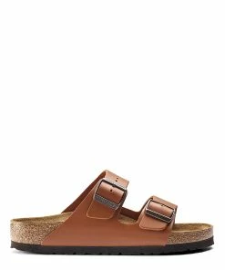 Birkenstock Mules Arizona Cuir Marron Ginger, Modèle Étroit