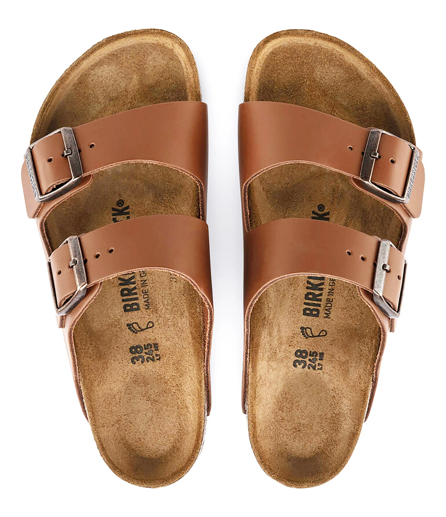 Birkenstock Mules Arizona Cuir Marron Ginger, Modèle Étroit 6 Birkenstock Mules Arizona Cuir Marron Ginger, Modèle Étroit – Image 4