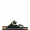 Birkenstock Mules Arizona Big Buckle Cuir Verni Noir, Modèle Étroit -Golden Goose-boutique 1021476 side