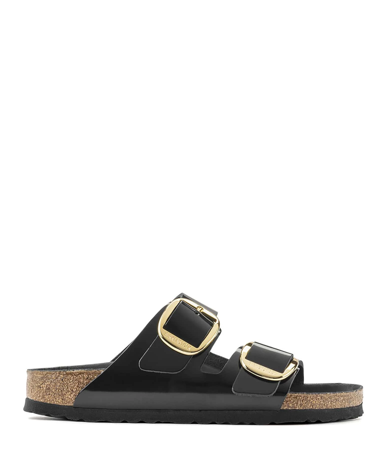 Birkenstock Mules Arizona Big Buckle Cuir Verni Noir, Modèle Étroit 3 Birkenstock Mules Arizona Big Buckle Cuir Verni Noir, Modèle Étroit