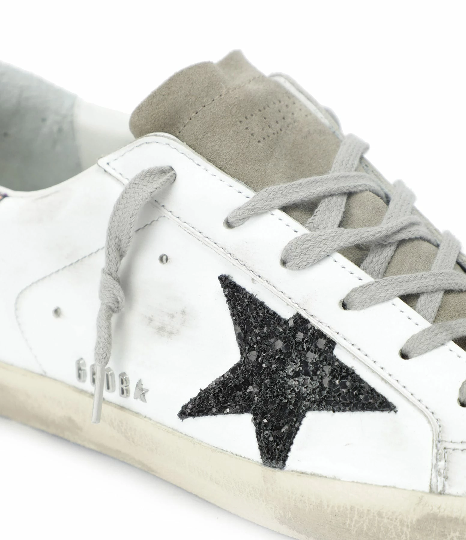 Golden Goose Baskets Superstar Cuir Blanc Glitter Violet 6 Golden Goose Baskets Superstar Cuir Blanc Glitter Violet – Image 4