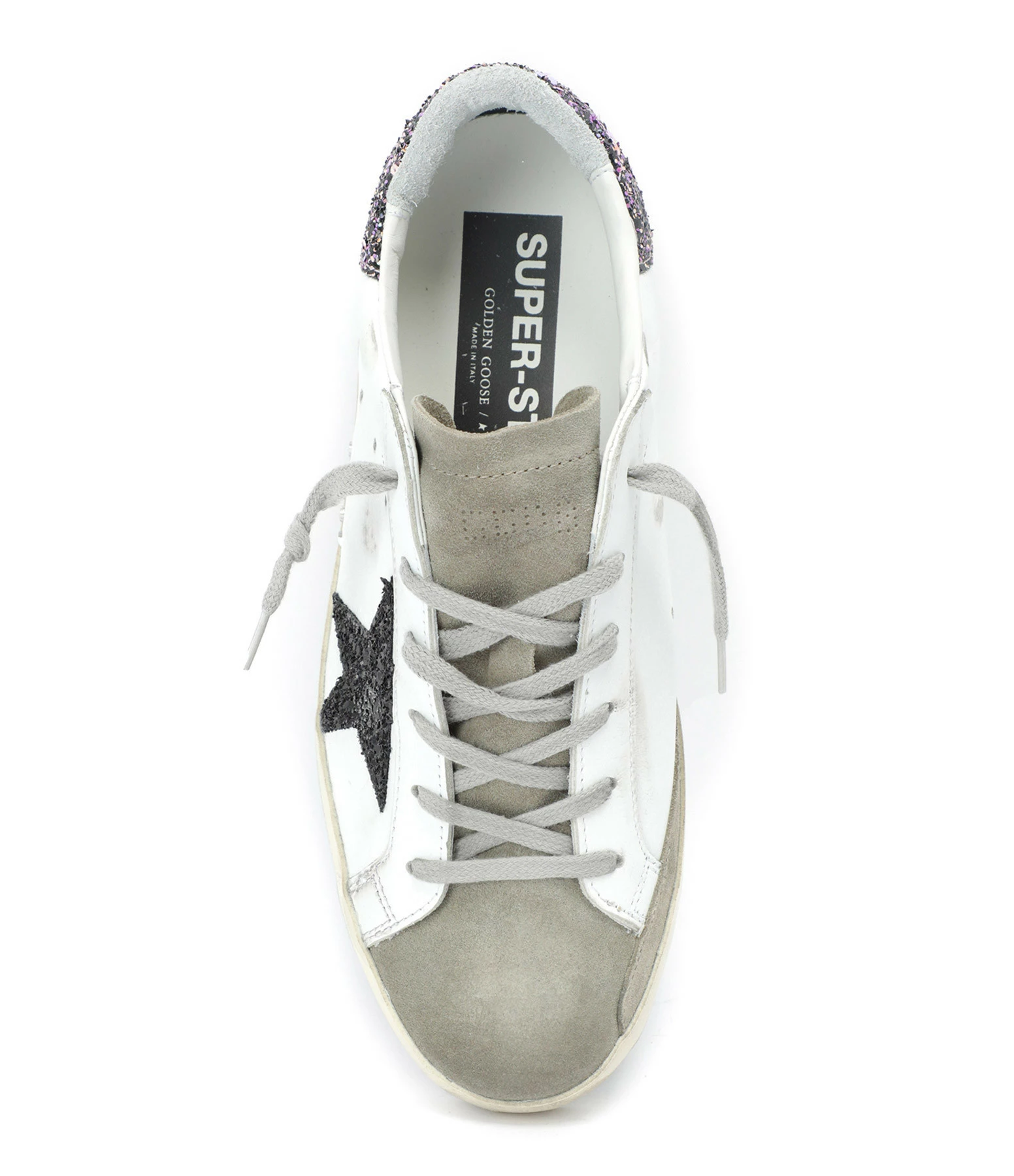 Golden Goose Baskets Superstar Cuir Blanc Glitter Violet 4 Golden Goose Baskets Superstar Cuir Blanc Glitter Violet – Image 2