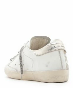 Golden Goose Baskets Superstar Drapeau Cuir Blanc Platinum -Golden Goose-boutique 1605 5222223199933 3