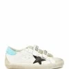 Golden Goose Baskets Old School Cuir Blanc Turquoise -Golden Goose-boutique 1750 5222223125253 1