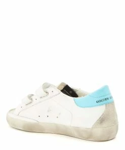 Golden Goose Baskets Old School Cuir Blanc Turquoise -Golden Goose-boutique 1757 5222223125253 1