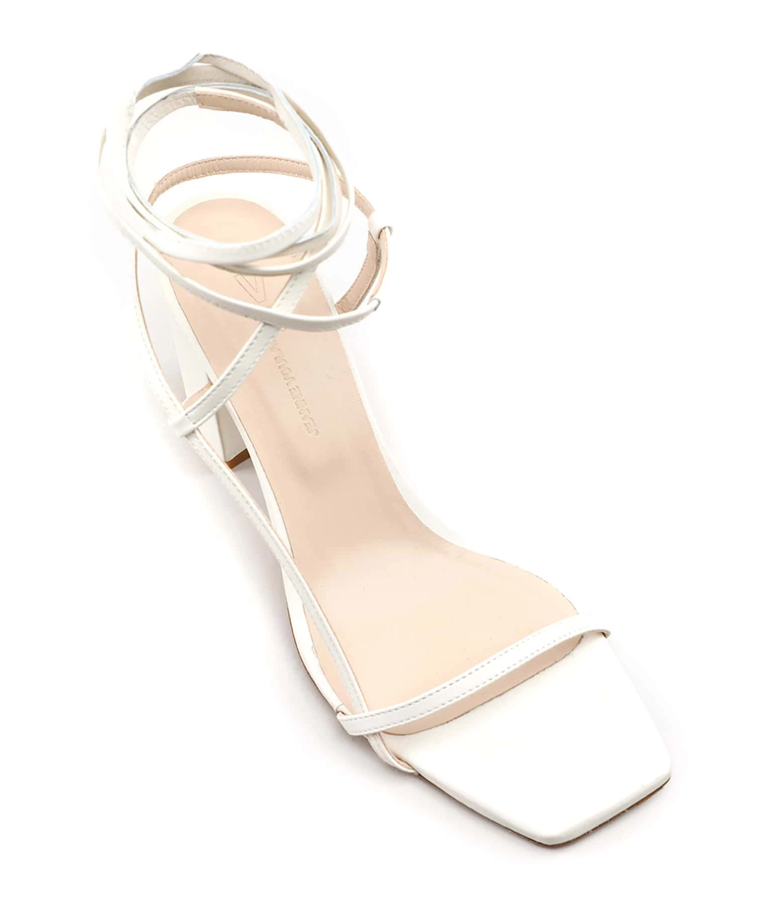 JEANNE VOULAND Sandales Saul Bloc Cuir Mat Blanc 5 JEANNE VOULAND Sandales Saul Bloc Cuir Mat Blanc – Image 3