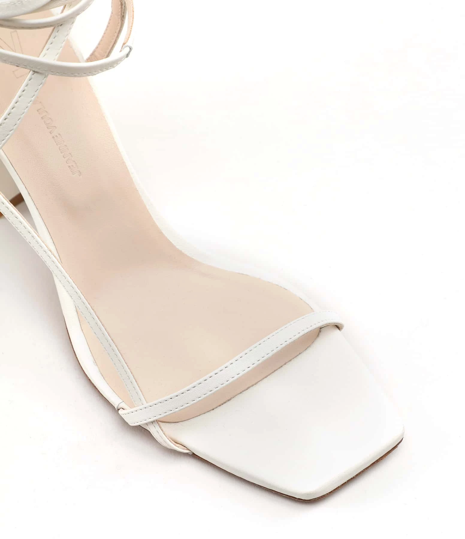 JEANNE VOULAND Sandales Saul Bloc Cuir Mat Blanc 7 JEANNE VOULAND Sandales Saul Bloc Cuir Mat Blanc – Image 5