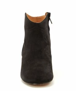 Isabel Marant Bottines Dicker Veau Velours Noir Délavé -Golden Goose-boutique 2457 5222222711921 1
