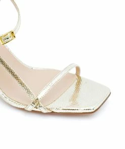 JEANNE VOULAND Sandales Sublim Cuir Texturé Doré -Golden Goose-boutique 245 jvsublimdor