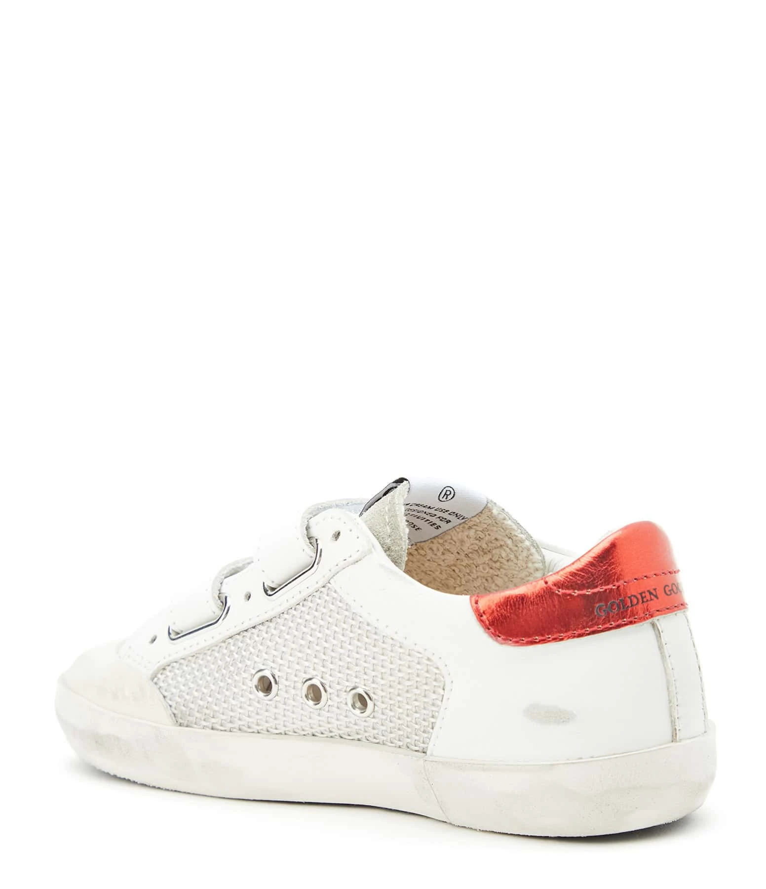 Golden Goose Baskets Enfant Old School Cuir Blanc Rouge 5 Golden Goose Baskets Enfant Old School Cuir Blanc Rouge – Image 3