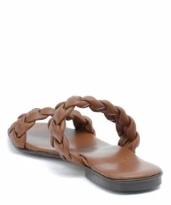 THERA'S Mules Tressées Cuir Marron -Golden Goose-boutique 269 3701137526100 1