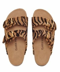 Claris Virot Sandales Odette Cuir Imprimé Tigre 8 Claris Virot Sandales Odette Cuir Imprimé Tigre -Golden Goose-boutique 2854 4