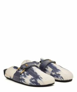 Claris Virot Mules Georgette Python Bleu -Golden Goose-boutique 2861 1