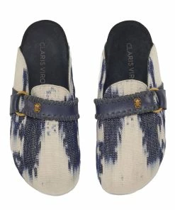 Claris Virot Mules Georgette Python Bleu -Golden Goose-boutique 2861 4