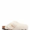 Birkenstock Sabots Boston Fourrure Teddy Eggshell -Golden Goose-boutique 297 5222223318426 1