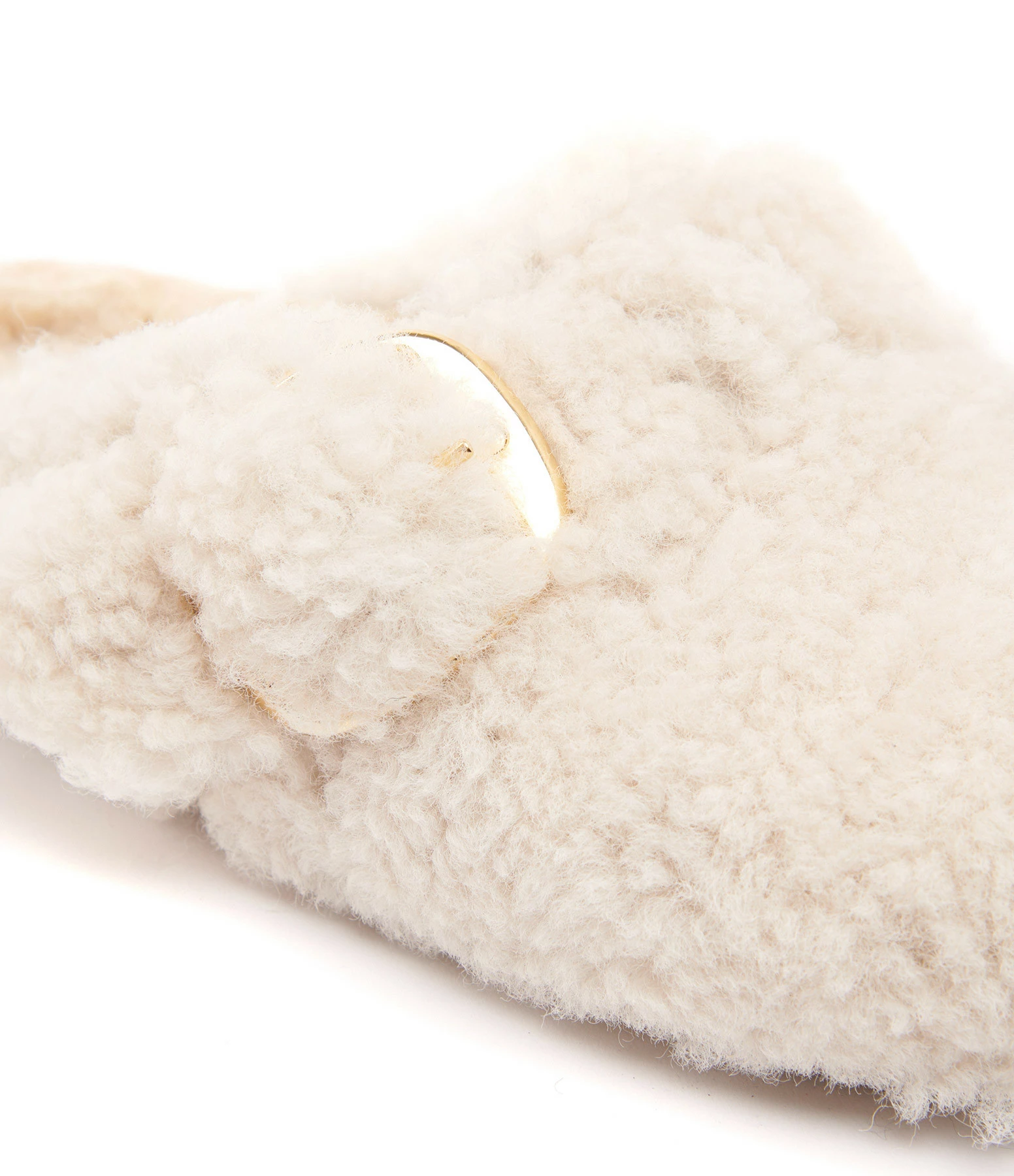 Birkenstock Sabots Boston Fourrure Teddy Eggshell 6 Birkenstock Sabots Boston Fourrure Teddy Eggshell – Image 4