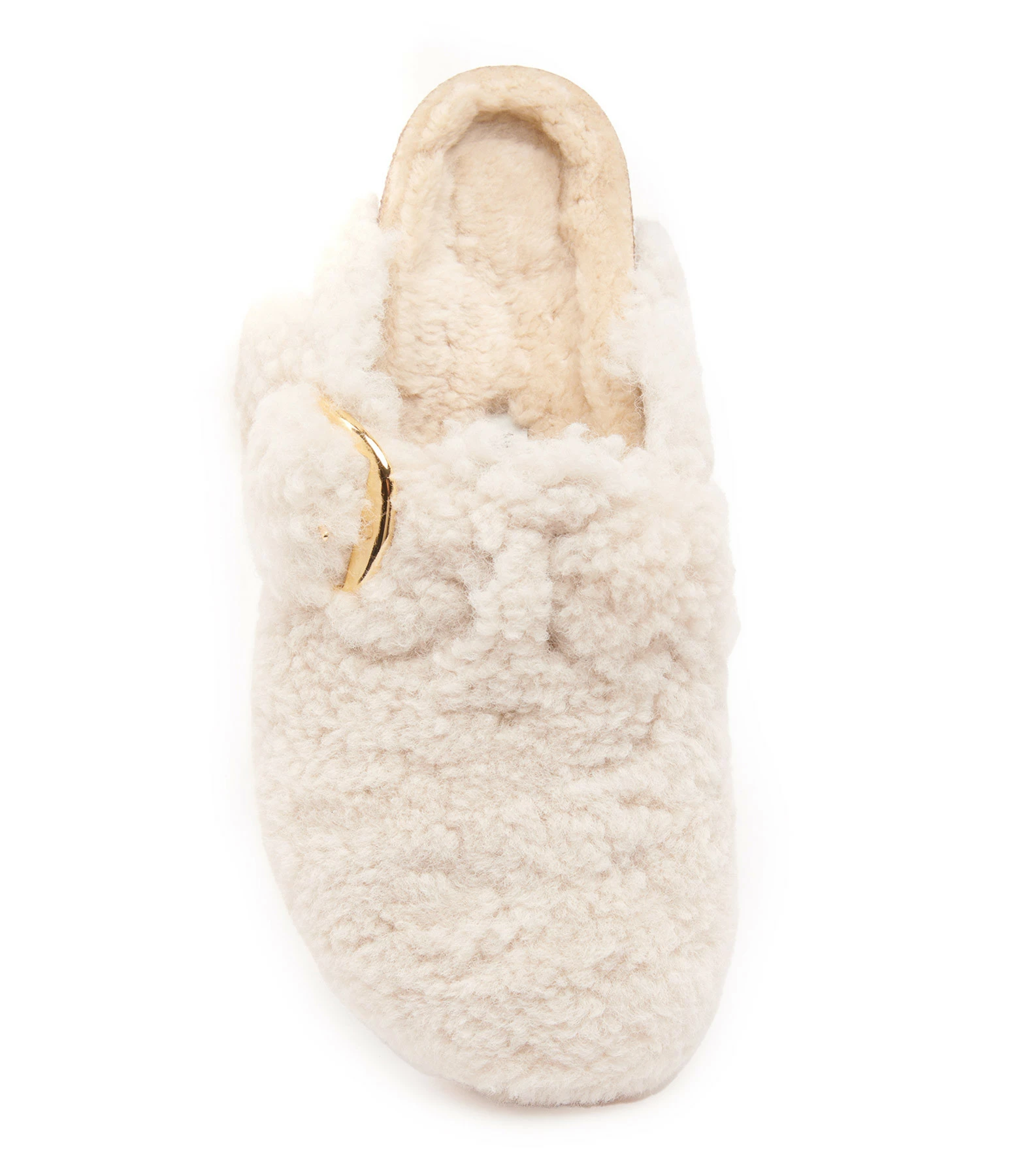 Birkenstock Sabots Boston Fourrure Teddy Eggshell 4 Birkenstock Sabots Boston Fourrure Teddy Eggshell – Image 2