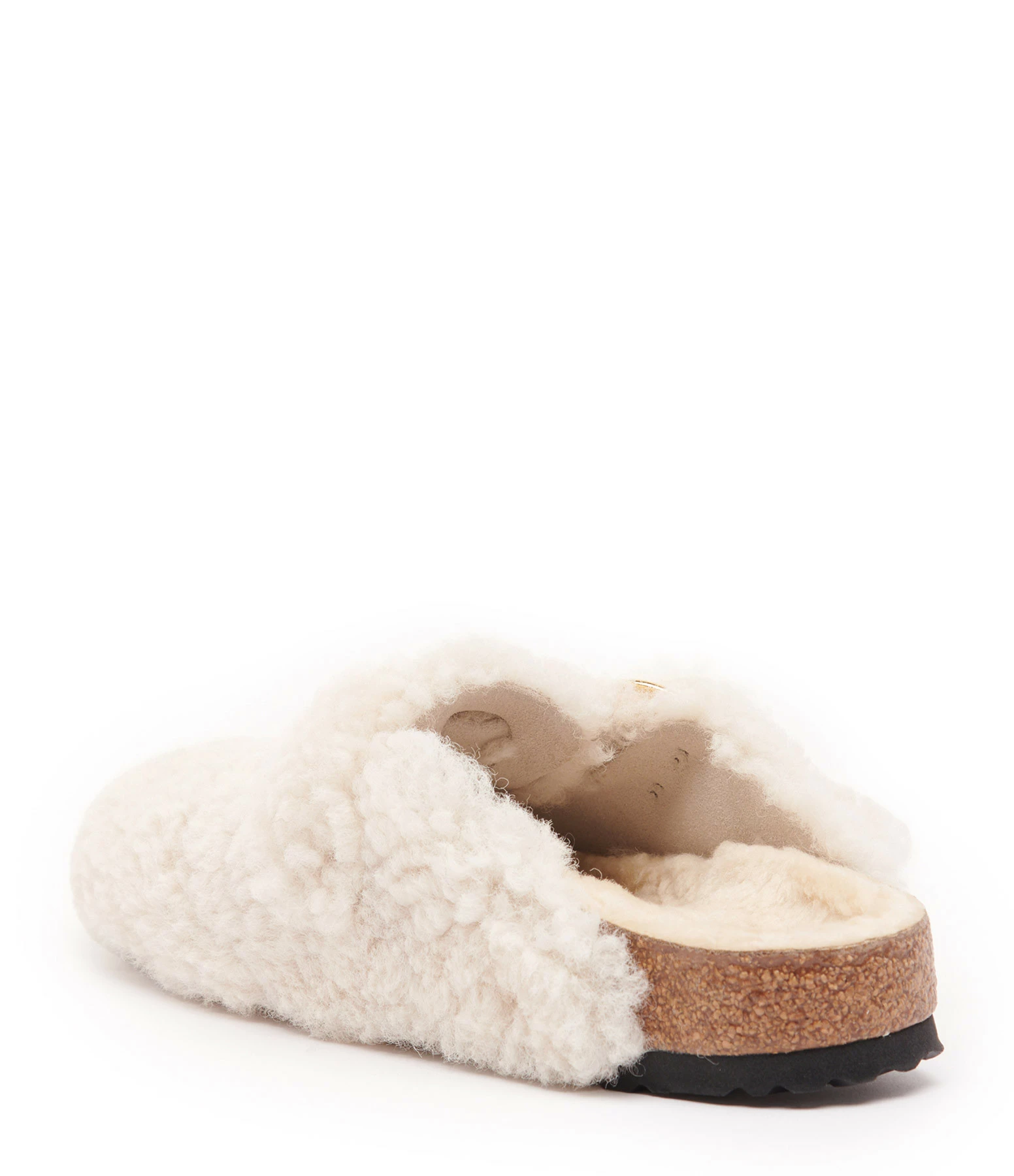 Birkenstock Sabots Boston Fourrure Teddy Eggshell 5 Birkenstock Sabots Boston Fourrure Teddy Eggshell – Image 3
