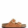 Birkenstock Mules Arizona Big Buckle Cuir Nubuck Pecan, Modèle Étroit -Golden Goose-boutique 30 6