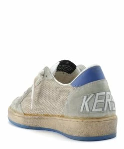 Golden Goose Baskets Homme Ball Star Cuir Gris Bleu -Golden Goose-boutique 313 5222223029308