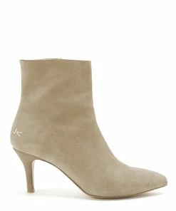 JEANNE VOULAND Bottines Boye 70 Cuir Suédé Beige