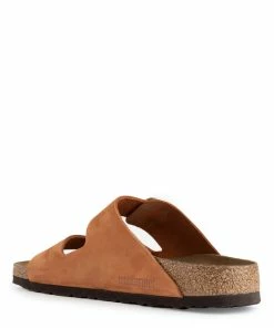 Birkenstock Mules Arizona Big Buckle Cuir Nubuck Pecan, Modèle Étroit -Golden Goose-boutique 35 3