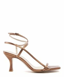 Sandales Sublim Double Cuir Bronze, Collaboration Jeanne Vouland X Véronika Loubry