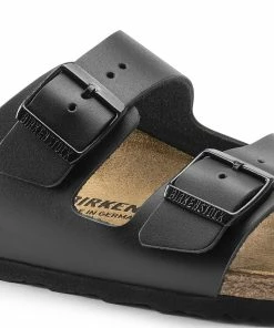 Birkenstock Mules Arizona Cuir Noir, Modèle Étroit -Golden Goose-boutique 51191 detail 1