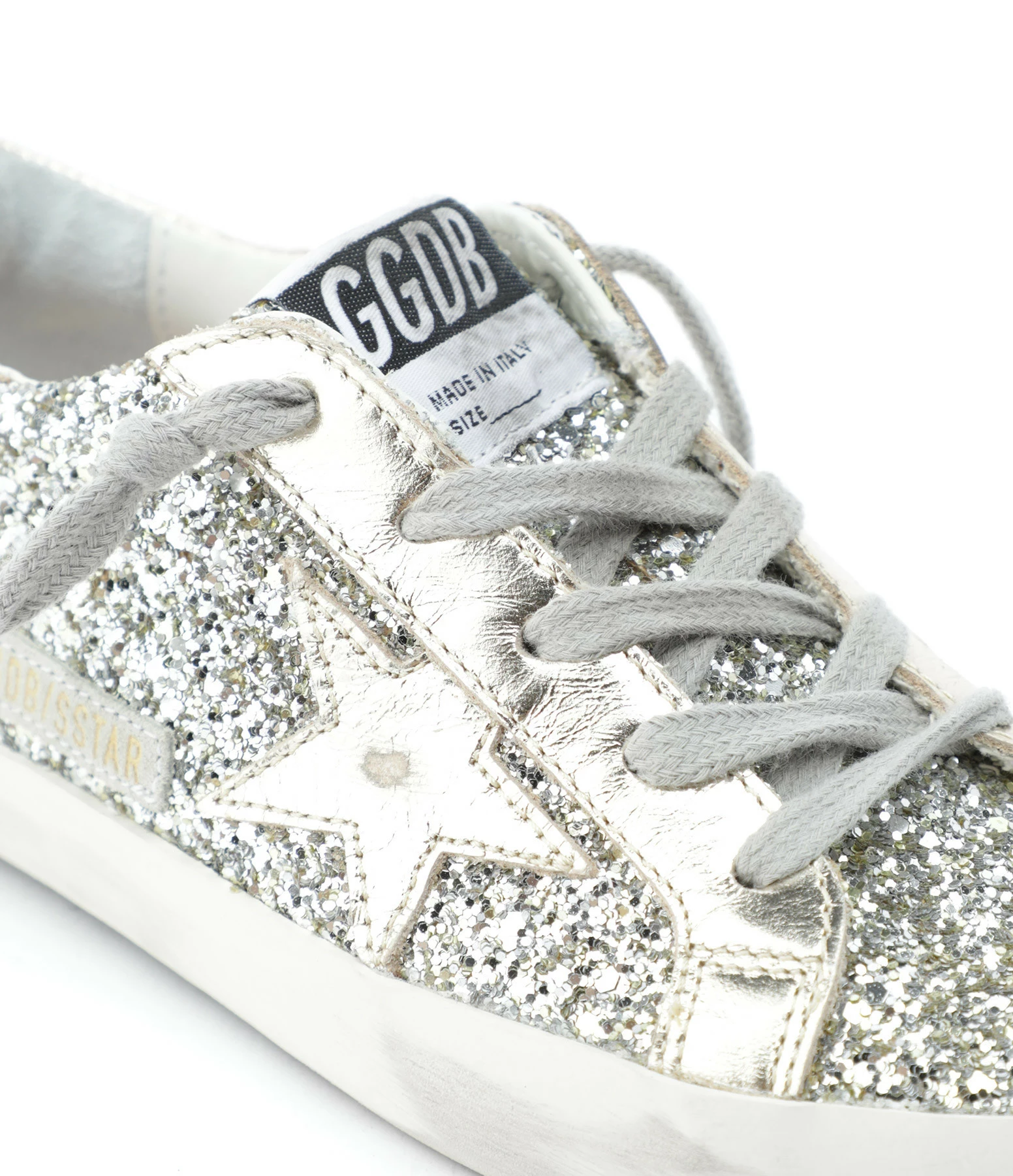 Golden Goose Baskets Bébé Superstar Glitter Argenté Blanc 6 Golden Goose Baskets Bébé Superstar Glitter Argenté Blanc – Image 4