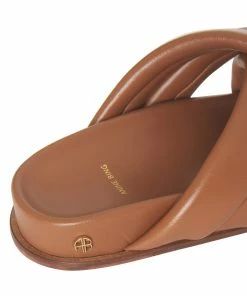 ANINE BING Mules Lizzie Cuir Cognac -Golden Goose-boutique ab lizzie slides cognaca 14 4028 230 4 scaled