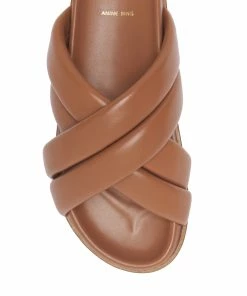 ANINE BING Mules Lizzie Cuir Cognac -Golden Goose-boutique ab lizzie slides cognaca 14 4028 230 5 scaled