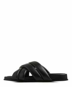 ANINE BING Mules Lizzie Cuir Noir -Golden Goose-boutique ab lizzie slides puffy strap blacka 14 4028 007 1011