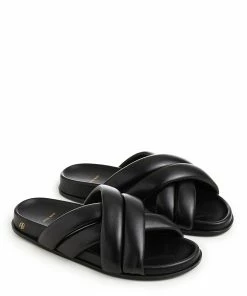 ANINE BING Mules Lizzie Cuir Noir -Golden Goose-boutique ab lizzie slides puffy strap blacka 14 4028 007 1015