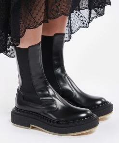 ADIEU PARIS Bottines Chelsea Type 172 Cuir Noir, Exclusivité Lulli -Golden Goose-boutique adieu look20210901 144