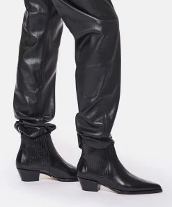 Aeyde Bottines Santiag Bea Cuir Noir -Golden Goose-boutique aeyde look20221027 39