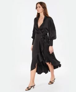 Aeyde Sandales à Talons Olga Cuir Noir -Golden Goose-boutique aeyde look20230110 147