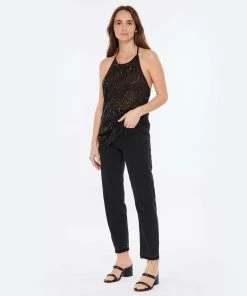 Aeyde Sandales à Talons Barbara Cuir Noir -Golden Goose-boutique aeyde look20230110 240 1