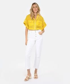 Aeyde Sandales à Talons Barbara Cuir Crème -Golden Goose-boutique aeyde look20230111 416