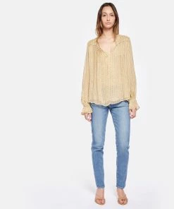 Aeyde Sandales à Talons Olga Cuir Noisette -Golden Goose-boutique aeyde look20230203 269