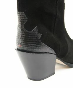 Aeyde Bottines Santiag Ariel Cuir Suédé Noir -Golden Goose-boutique aeyde47083 pck20221005 3 1