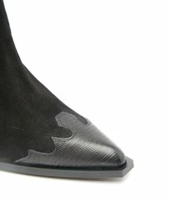 Aeyde Bottines Santiag Ariel Cuir Suédé Noir -Golden Goose-boutique aeyde47083 pck20221005 4 1